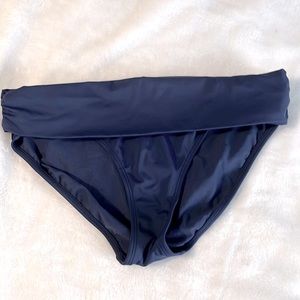 Boden swim size 10 “Amalfi fold over bottoms” NWOT, navy blue